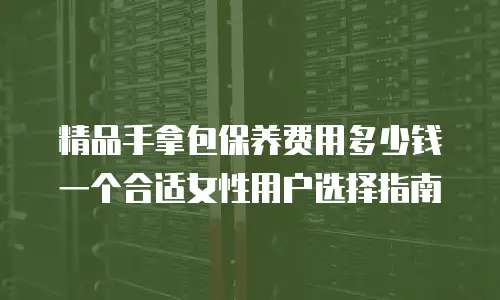 精品手拿包保养费用多少钱一个合适女性用户选择指南
