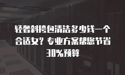 轻奢斜挎包清洁多少钱一个合适女？专业方案帮您节省30%预算