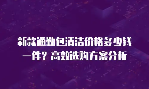 新款通勤包清洁价格多少钱一件？高效选购方案分析