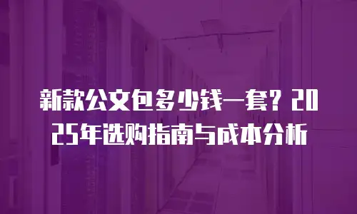 新款公文包多少钱一套？2025年选购指南与成本分析