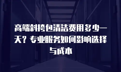 高端斜挎包清洁费用多少一天？专业服务如何影响选择与成本