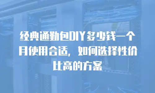 经典通勤包DIY多少钱一个月使用合适，如何选择性价比高的方案