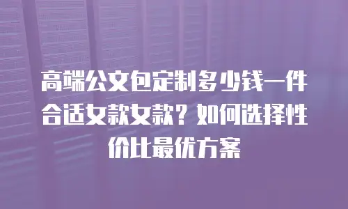 高端公文包定制多少钱一件合适女款女款？如何选择性价比最优方案