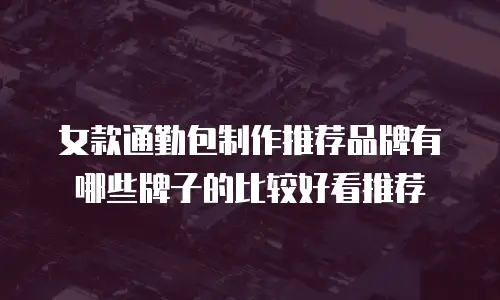 女款通勤包制作推荐品牌有哪些牌子的比较好看推荐