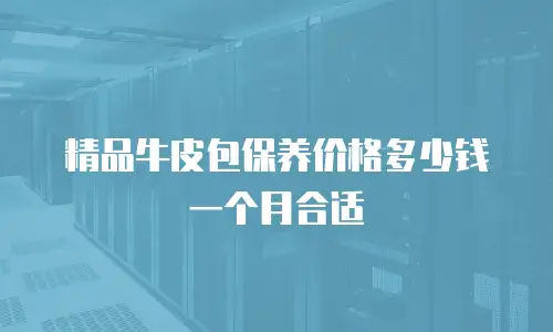 精品牛皮包保养价格多少钱一个月合适
