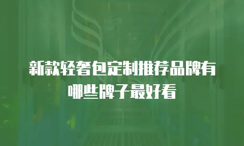 新款轻奢包定制推荐品牌有哪些牌子最好看