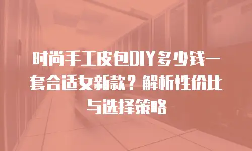 时尚手工皮包DIY多少钱一套合适女新款？解析性价比与选择策略