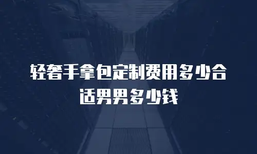 轻奢手拿包定制费用多少合适男男多少钱