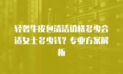 轻奢牛皮包清洁价格多少合适女士多少钱？专业方案解析