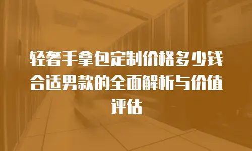 轻奢手拿包定制价格多少钱合适男款的全面解析与价值评估