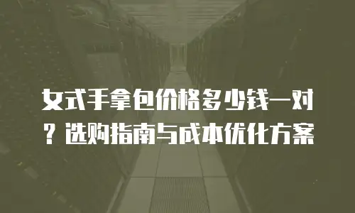 女式手拿包价格多少钱一对？选购指南与成本优化方案