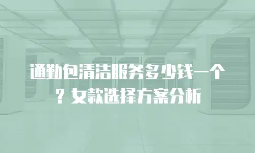 通勤包清洁服务多少钱一个？女款选择方案分析