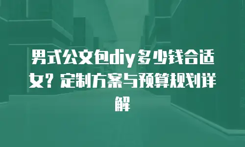 男式公文包diy多少钱合适女？定制方案与预算规划详解