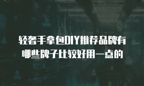 轻奢手拿包DIY推荐品牌有哪些牌子比较好用一点的