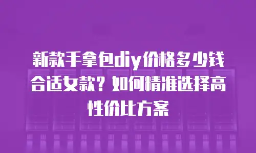 新款手拿包diy价格多少钱合适女款？如何精准选择高性价比方案