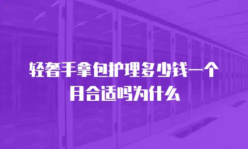 轻奢手拿包护理多少钱一个月合适吗为什么