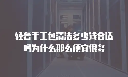 轻奢手工包清洁多少钱合适吗为什么那么便宜很多