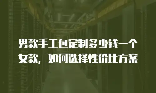 男款手工包定制多少钱一个女款，如何选择性价比方案