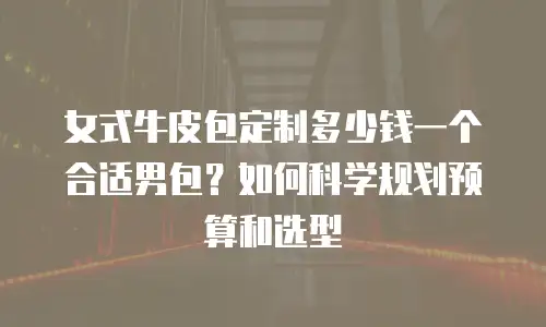 女式牛皮包定制多少钱一个合适男包？如何科学规划预算和选型