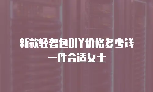 新款轻奢包DIY价格多少钱一件合适女士