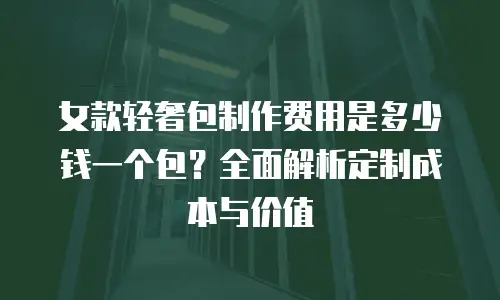 女款轻奢包制作费用是多少钱一个包？全面解析定制成本与价值