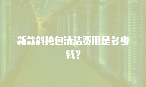 新款斜挎包清洁费用是多少钱？