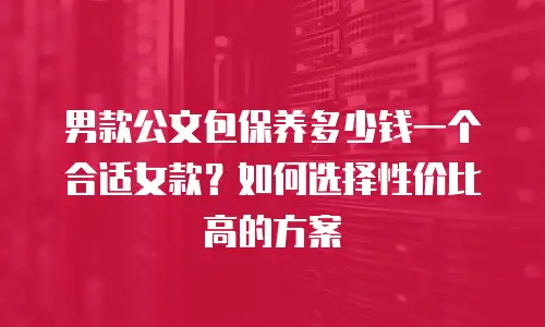 男款公文包保养多少钱一个合适女款？如何选择性价比高的方案