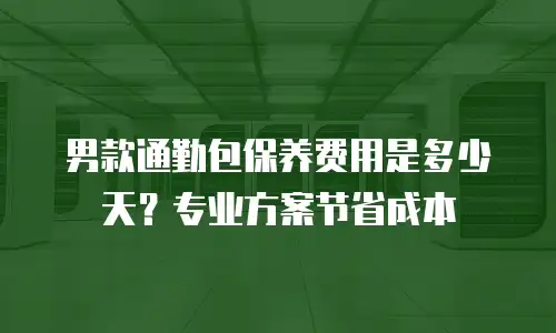 男款通勤包保养费用是多少天？专业方案节省成本