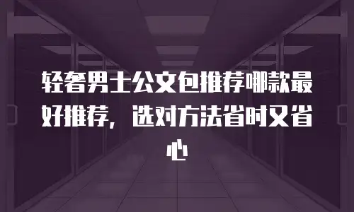 轻奢男士公文包推荐哪款最好推荐，选对方法省时又省心