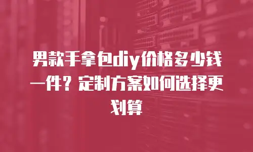 男款手拿包diy价格多少钱一件？定制方案如何选择更划算