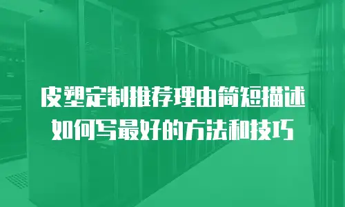 皮塑定制推荐理由简短描述如何写最好的方法和技巧