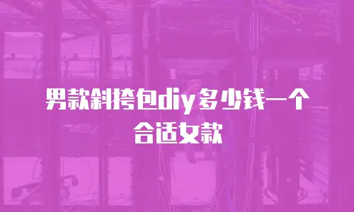 男款斜挎包diy多少钱一个合适女款