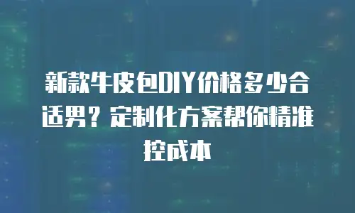 新款牛皮包DIY价格多少合适男？定制化方案帮你精准控成本