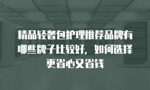 精品轻奢包护理推荐品牌有哪些牌子比较好，如何选择更省心又省钱