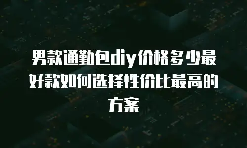 男款通勤包diy价格多少最好款如何选择性价比最高的方案