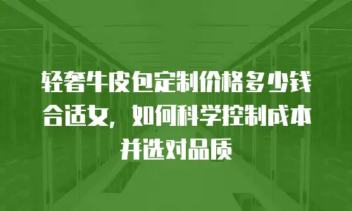 轻奢牛皮包定制价格多少钱合适女，如何科学控制成本并选对品质