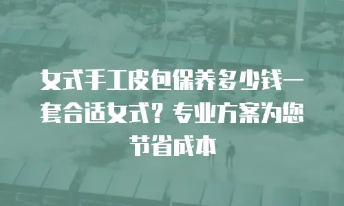 女式手工皮包保养多少钱一套合适女式？专业方案为您节省成本