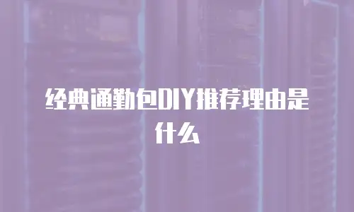 经典通勤包DIY推荐理由是什么