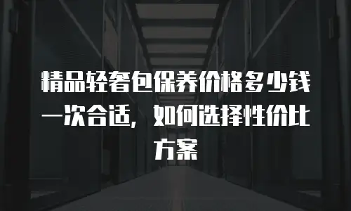 精品轻奢包保养价格多少钱一次合适，如何选择性价比方案