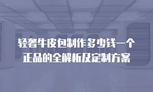 轻奢牛皮包制作多少钱一个正品的全解析及定制方案