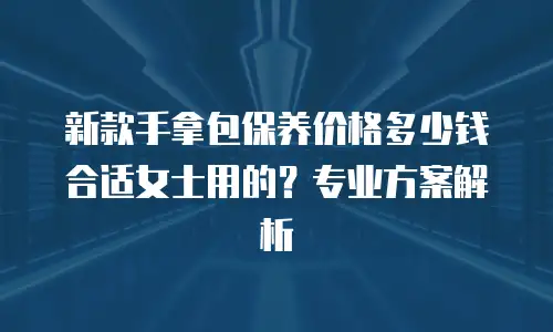 新款手拿包保养价格多少钱合适女士用的？专业方案解析