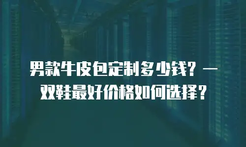 男款牛皮包定制多少钱？一双鞋最好价格如何选择？