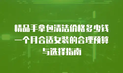 精品手拿包清洁价格多少钱一个月合适女装的合理预算与选择指南
