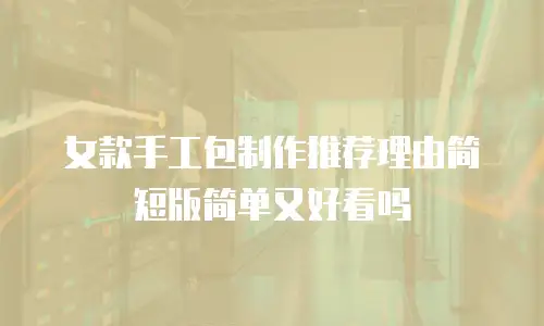 女款手工包制作推荐理由简短版简单又好看吗