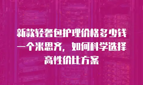 新款轻奢包护理价格多少钱一个米思齐，如何科学选择高性价比方案