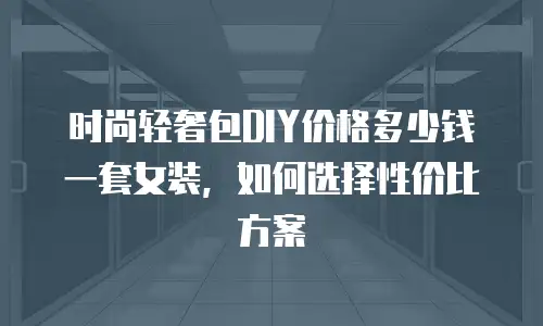 时尚轻奢包DIY价格多少钱一套女装，如何选择性价比方案
