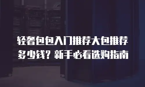 轻奢包包入门推荐大包推荐多少钱？新手必看选购指南