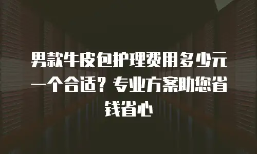 男款牛皮包护理费用多少元一个合适？专业方案助您省钱省心
