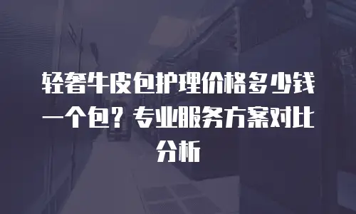 轻奢牛皮包护理价格多少钱一个包？专业服务方案对比分析