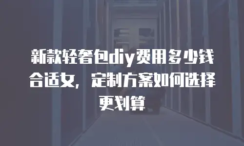 新款轻奢包diy费用多少钱合适女，定制方案如何选择更划算